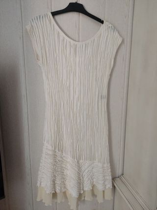 Vestido fiesta blanco roto comodísimo