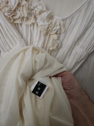 Vestido fiesta blanco roto comodísimo