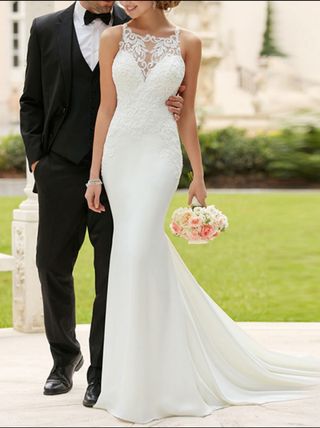 Vestido novia sirena talla 38