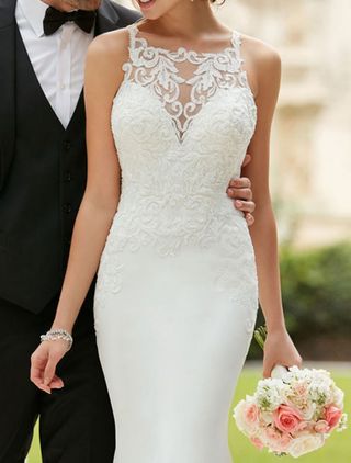 Vestido novia sirena talla 38