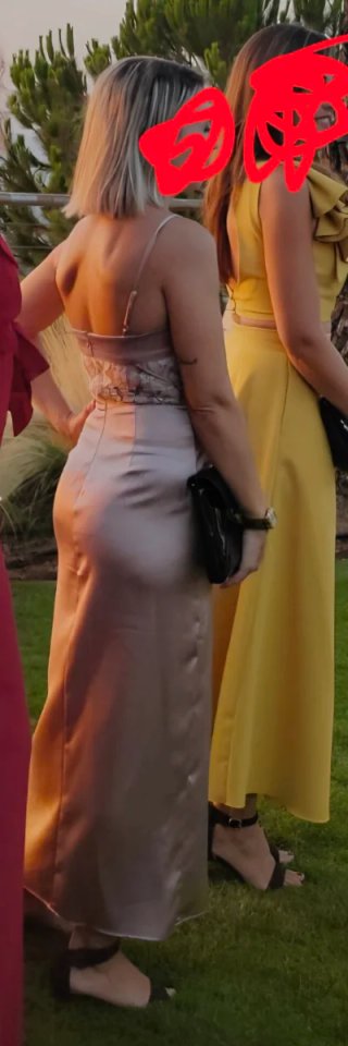 Vestido satén rosa | Fiesta