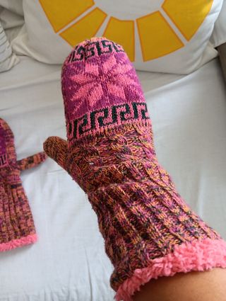 Guantes invierno - Rosa y Morado