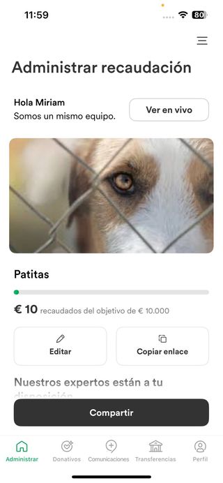 Recaudación: Refugio animal