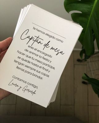 Invitaciones Capitán de Mesa