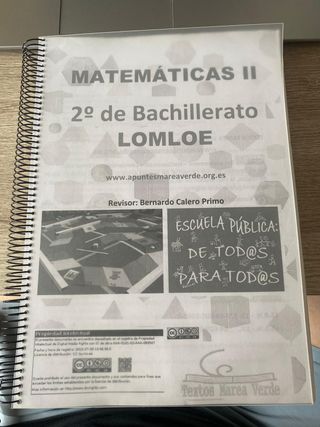 Matemáticas II 2 bach