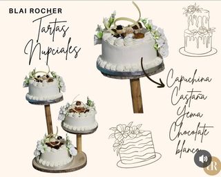 Tartas artesanales:  Cumpleaños,bodas,eventos.