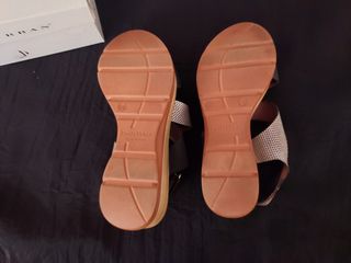 Sandalias cuña Paula Urban - Negro/Plata
