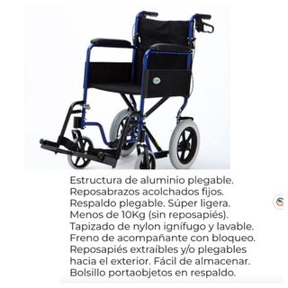 Silla de ruedas plegable ligera