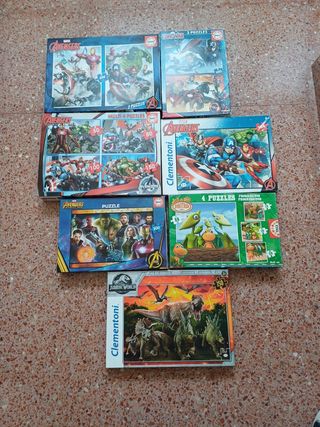 8 Puzzles Varios - Avengers, Jurassic World
