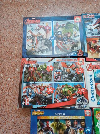 8 Puzzles Varios - Avengers, Jurassic World