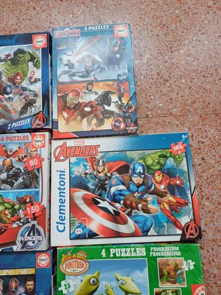 8 Puzzles Varios - Avengers, Jurassic World