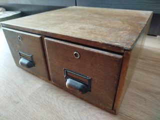 Mueble 2 cajones vintage madera