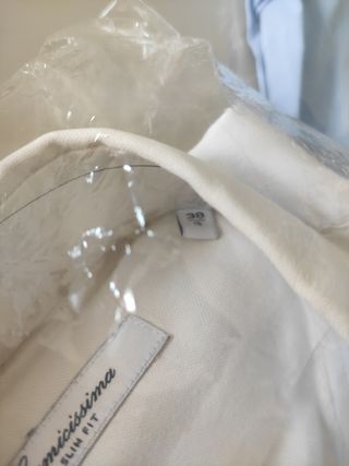 3 Camisas italianas - Blanco y Azul