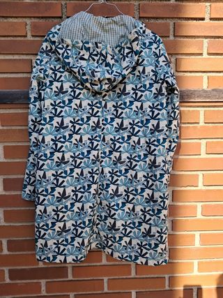 Chaqueta LAGA estampada azul y beige