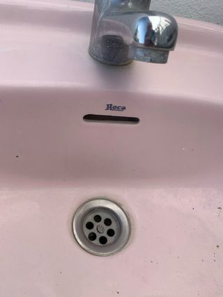 Lavabo Roca rosa antiguo