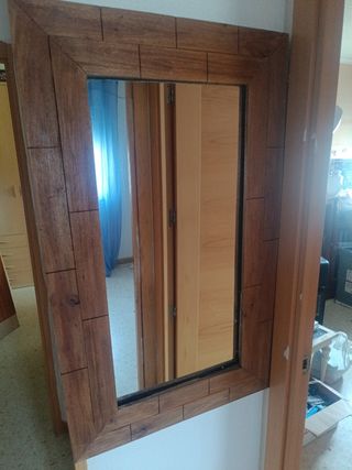 Espejo madera con marco