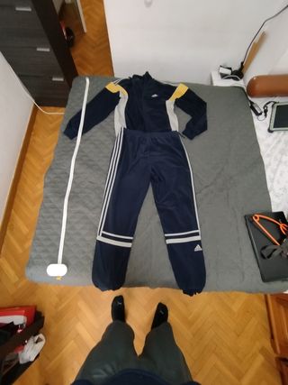 Chándal Adidas azul marino y gris - Talla M