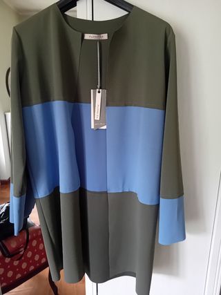 Blusa Florenza verde oliva e blu