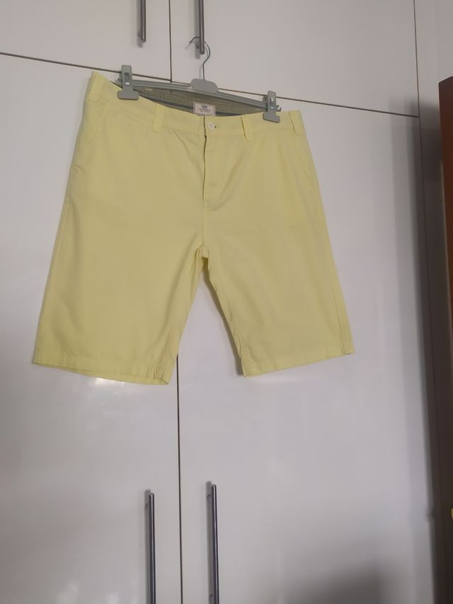 Shorts hombre algodón amarillos