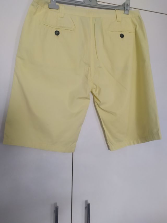 Shorts hombre algodón amarillos