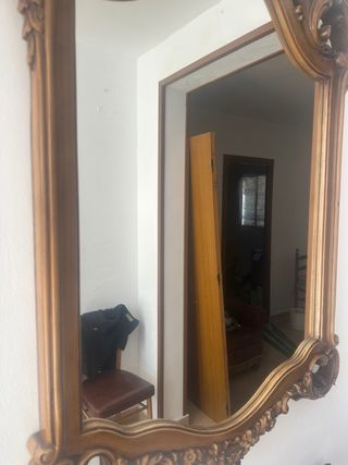 Espejo antiguo dorado