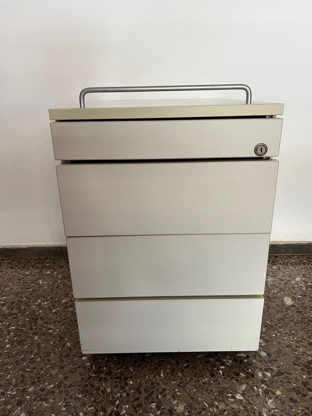 Cajonera metálica 4 cajones beige