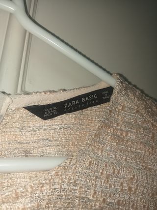 Top Zara Beige brillante XL