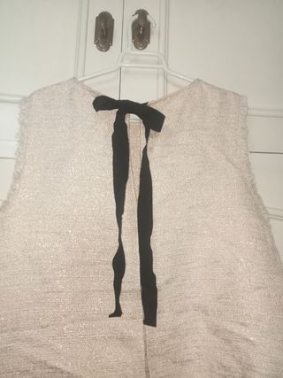 Top Zara Beige brillante XL