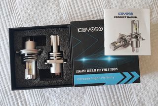 Bombillas LED KOYOSO H4 - 50W 10000LM para 12V