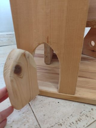 Casita madera muñecas con muñecas y accesorios