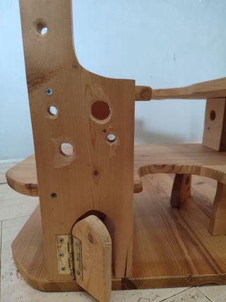 Casita madera muñecas con muñecas y accesorios