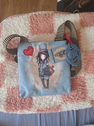 Bolso Gorjuss bandolera rojo y azul