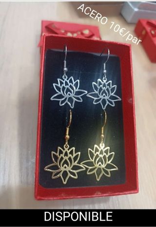 Pendientes Acero plata o dorado