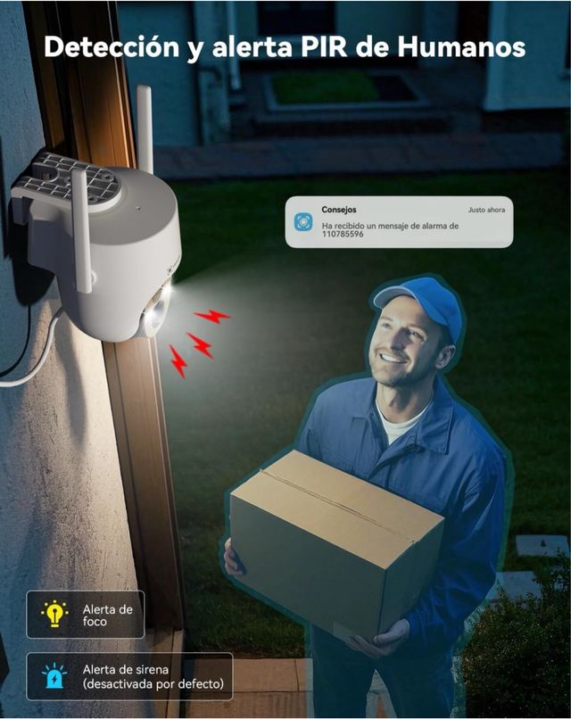 Cámara Seguridad solar 4K