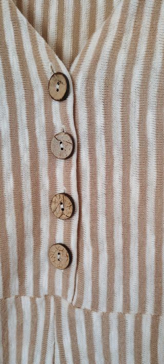 Stardivarius S Mono corto de punto, blanco & beig