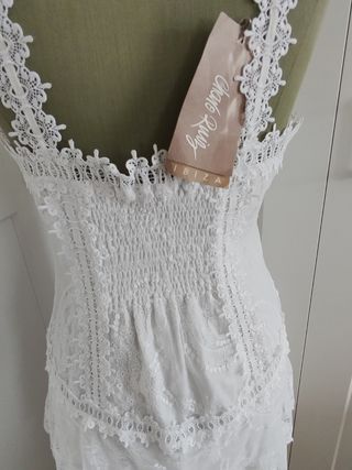 Vestido novia Charo Ruiz - encaje blanco