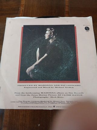 Singolo 45 giri Madonna - Live to Tell