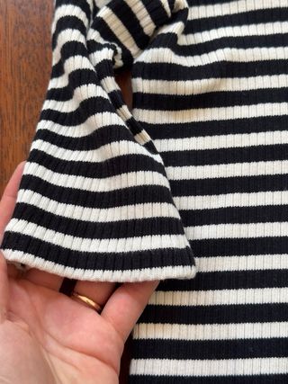 Camiseta Massimo Dutti rayas blancas y negras tall