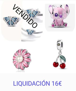 Pandora Charms Plata varias piezas 