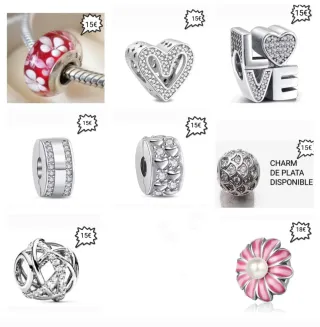 Pandora Charms Plata varias piezas
