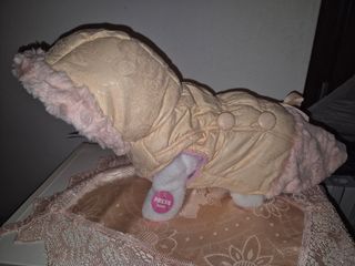 Vestito per cane beige e rosa