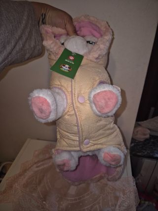 Vestito per cane beige e rosa