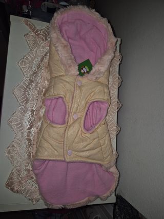 Vestito per cane beige e rosa