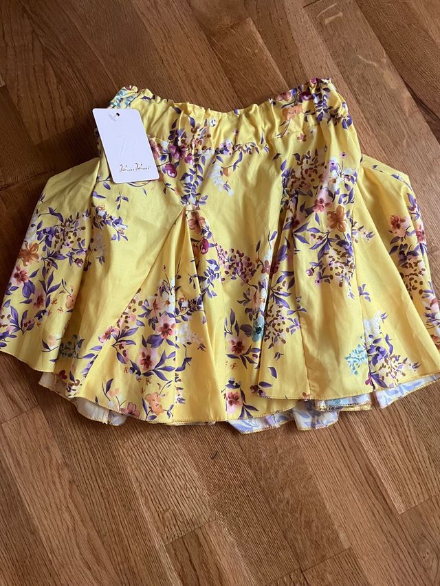 Gonna gialla fiori - nuova