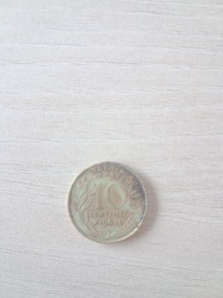Moneda 10 céntimos Francia 1963