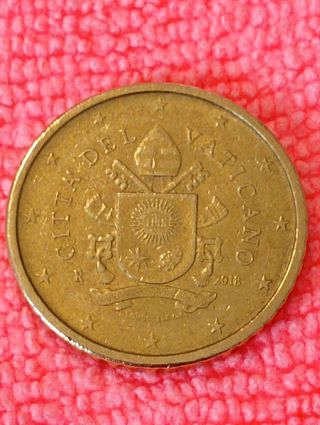 Moneda Vaticano 50 céntimos 2018