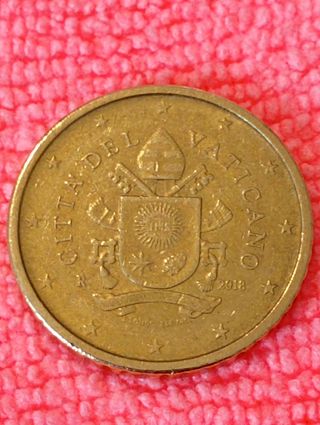 Moneda Vaticano 50 céntimos 2018