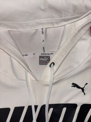 Sudadera Puma blanca con capucha