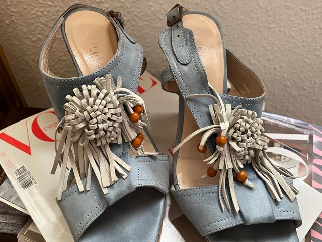 Sandalias Lujan piel azul - 38