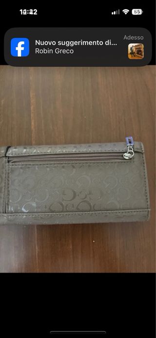 Portafoglio Guess grigio